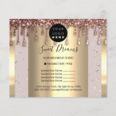 Logo Beauty Makeup Nagels Prijslijst Rose SPA Flyer (Voorkant)