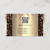Logo Beauty Makeup Nails Drift SPA QR Code Visitekaartje (Achterkant)