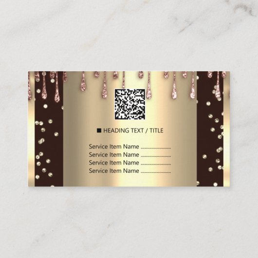 Logo Beauty Makeup Nails Drift SPA QR Code Visitekaartje (Achterkant)
