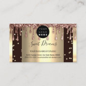 Logo Beauty Makeup Nails Drift SPA QR Code Visitekaartje (Voorkant)