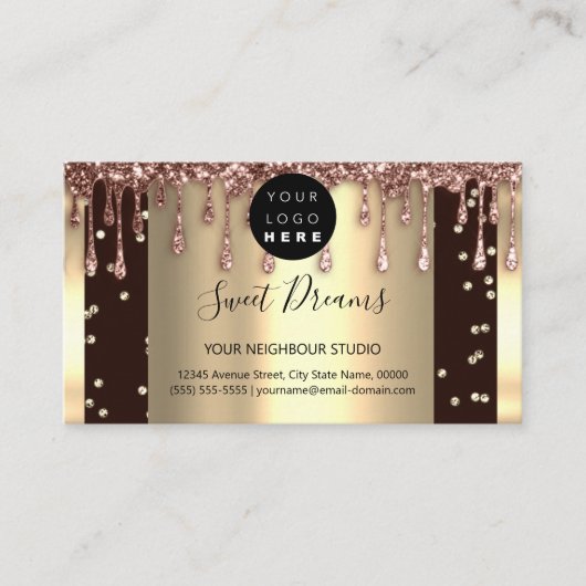 Logo Beauty Makeup Nails Drift SPA QR Code Visitekaartje (Voorkant)