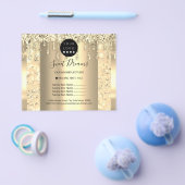 Logo Beauty Makeup Nails Price List Gold Lux Flyer (Enkel)