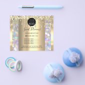 Logo Beauty Makeup Nails Price List Golden Drids Flyer (Enkel)