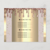 Logo Beauty Makeup Nails Price List Roos SPA Flyer (Achterkant)