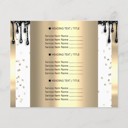 Logo Beauty Makeup Nails - Prijslijst Draagt Lux Flyer (Achterkant)