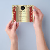 Logo Beauty Makeup Nails - Prijslijst Ggoldden Dri Flyer (Hand)