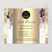 Logo Beauty Makeup Nails - Prijslijstschijven Flyer (Voorkant)
