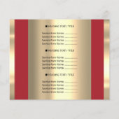 Logo Beauty Salon Sweet Bakery Price List Red Flyer (Achterkant)