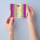 Logo Beauty Salon Sweet Bakkerij Prijslijst  Flyer (Hand)