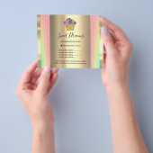 Logo Beauty Salon Sweet Holografen prijslijst broc Flyer (Hand)