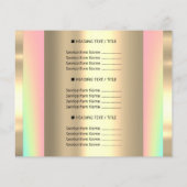 Logo Beauty Salon Sweet Holografen prijslijst broc Flyer (Achterkant)