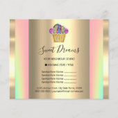 Logo Beauty Salon Sweet Holografen prijslijst broc Flyer (Voorkant)