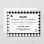 Logo Bedankje Makelaar Onroerend Goed Zakelijk Briefkaart (Voorkant / Achterkant)