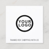 Logo | Bedankt voor het moderne plein Visitekaartj Vierkante Visitekaartje (Voorkant)