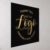 Logo bedankt voor het ondersteunen van een klein b folie afdrukken (Laagn)