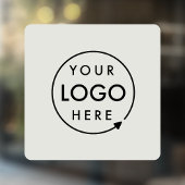 Logo bedrijf | Aangepast grijs vierkant voor bedri Raamsticker