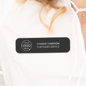 Logo bedrijf | Aangepast personeel zwart Naamplaatje