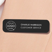 Logo bedrijf | Aangepast personeel zwart Naamplaatje