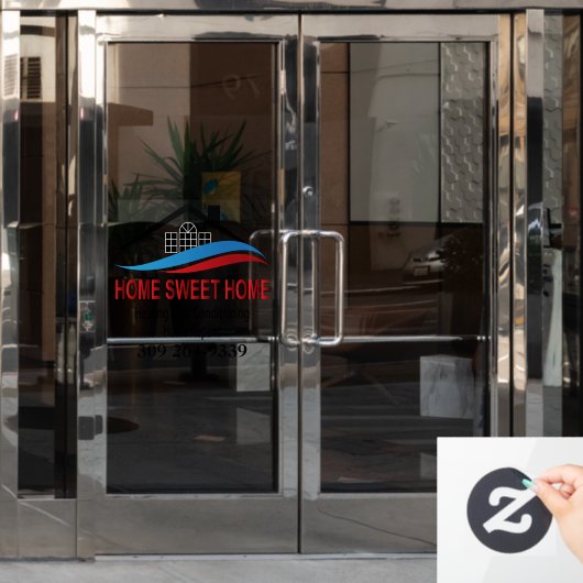 Logo bedrijf Adverteren Raamsticker (Kantoordeur)