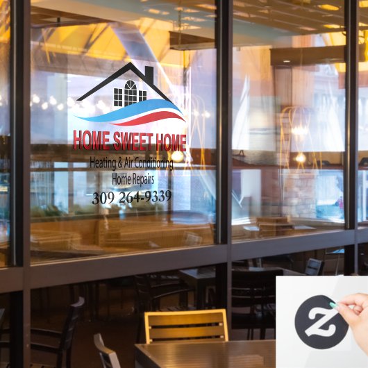 Logo bedrijf Adverteren Raamsticker (Restaurant Raam)