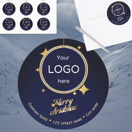 Logo bedrijf business Kerstmis 2024 goud Sticker