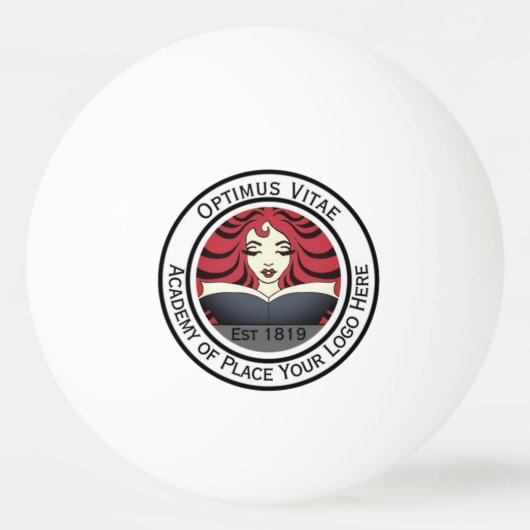 Logo Bedrijf Kleurrijke Ronde Pingpongbal (Voorkant)