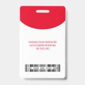 Logo bedrijf met eerste en laatste naambalkcode badge (Achterkant)