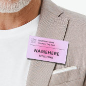 Logo Bedrijf Modern Eenvoudig Roze Aura Titel Naambadge