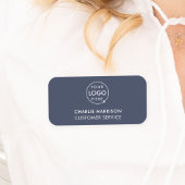 Logo bedrijf | Modern marinepersoneel (blauw perso Naamplaatje