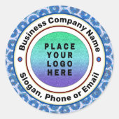 Logo Bedrijf Professioneel Douane Ronde Sticker (Voorkant)