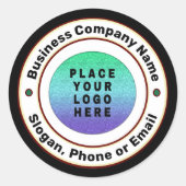 Logo Bedrijf Professioneel Douane Ronde Sticker (Voorkant)