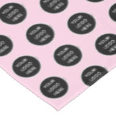 Logo Bedrijf Roze Zakelijk Promotioneel Tafelkleed (Gekanteld)