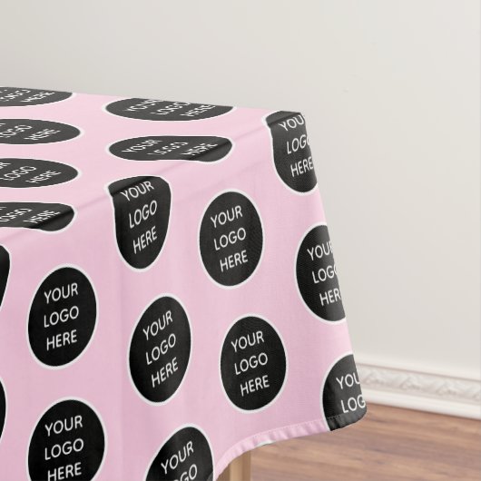 Logo Bedrijf Roze Zakelijk Promotioneel Tafelkleed (Voorbeeld)