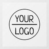 Logo bedrijf | Venster Grijze vierkant bedrijf Raamsticker (Vel)