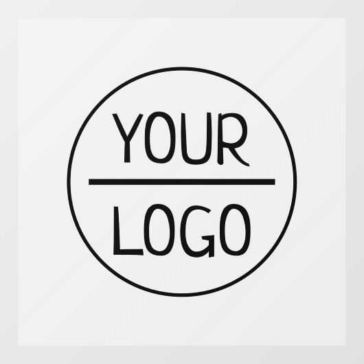 Logo bedrijf | Venster Grijze vierkant bedrijf Raamsticker (Vel)