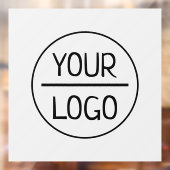 Logo bedrijf | Venster Grijze vierkant bedrijf Raamsticker (Vel 2)