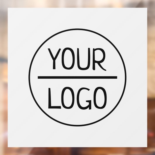 Logo bedrijf | Venster Grijze vierkant bedrijf Raamsticker (Vel 2)