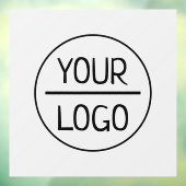 Logo bedrijf | Venster Grijze vierkant bedrijf Raamsticker (Vel 3)