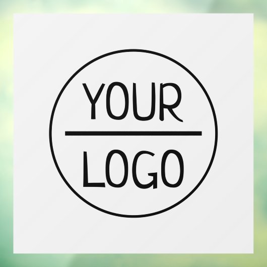 Logo bedrijf | Venster Grijze vierkant bedrijf Raamsticker (Vel 3)