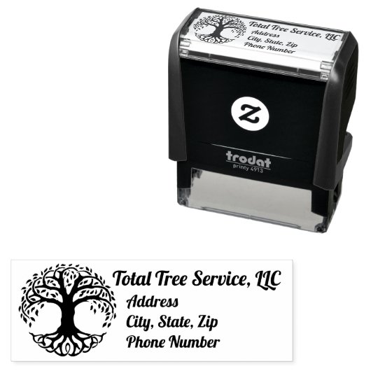 Logo bedrijf  zelfinktende stempel (In situ)