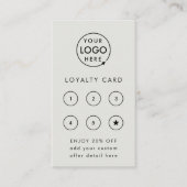 Logo bedrijf | Zilver Grey Modern Business Klantenkaartje (Voorkant)