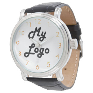 Logo bedrijf zwart wit horloge