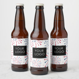 Logo Bedrijfsbedrijf Toevoegen 4 juli Onafhankelij Bier Etiket