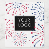 Logo Bedrijfsbedrijf Toevoegen 4 juli Onafhankelij Wijn Etiket (Enkel label)