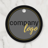 LOGO BEDRIJFSBRAND ZWARTE GEEL RETAILHANG LABEL (Voorkant)