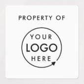 Logo bedrijfseigendom | Zakelijke asset-laptop Labels (Design 1)