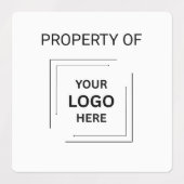 Logo bedrijfseigendom | Zakelijke asset-laptop Labels (Design 1)