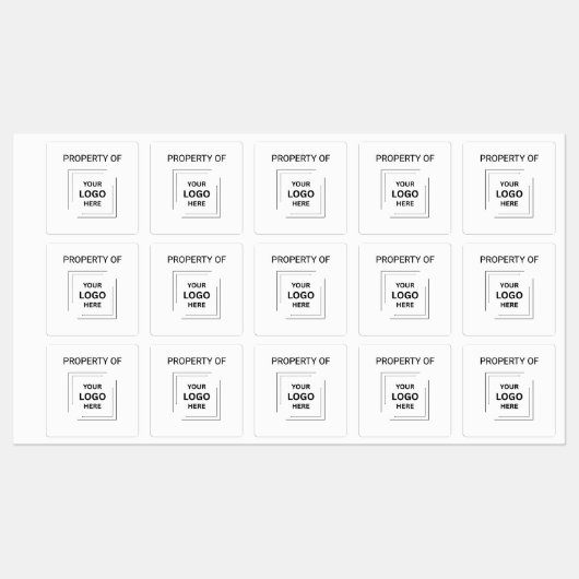 Logo bedrijfseigendom | Zakelijke asset-laptop Labels (Vel)