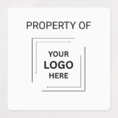 Logo bedrijfseigendom | Zakelijke asset-laptop Labels (Design 2)