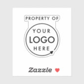 Logo bedrijfseigendom | Zakelijke asset-laptop Sticker (Vel)